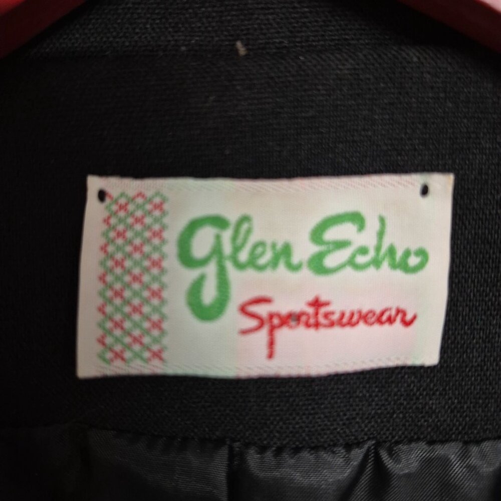 Glen Echo Sportswear Black Blazer Jacket Womens Sz M 2-Button Front Pockets - Picture 4 of 6